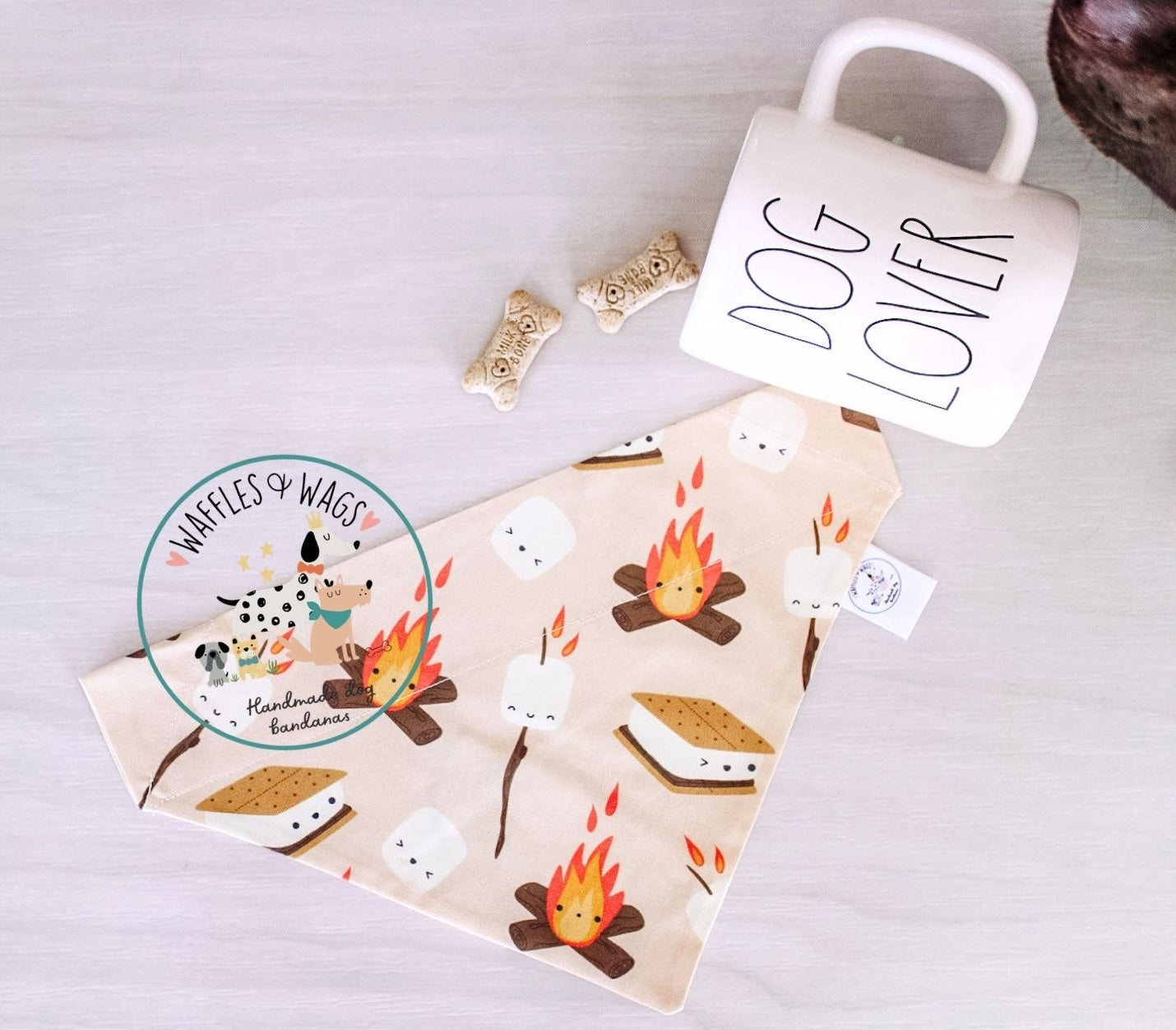S'mores Over The Collar Dog Bandana
